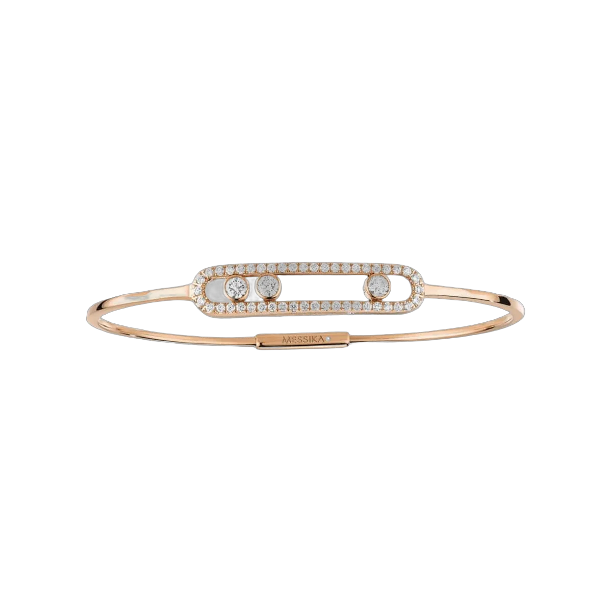 Messika Move Pave Thin 05032-PG Rose Gold Diamond Bracelet
