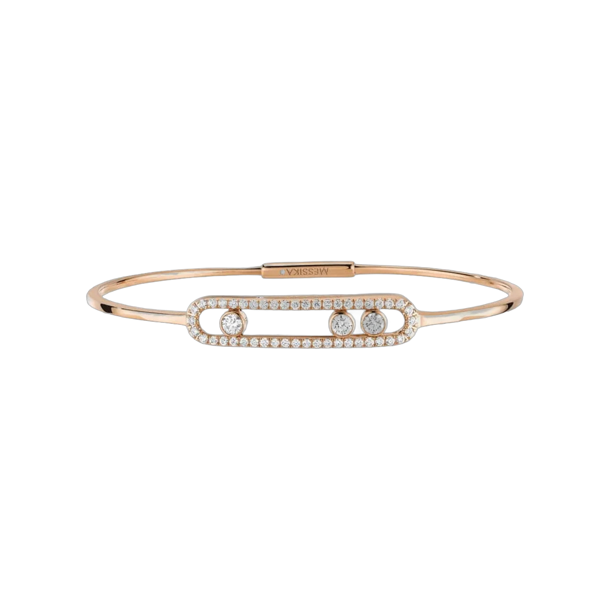 Messika Move Pave Thin 05032-PG Rose Gold Diamond Bracelet