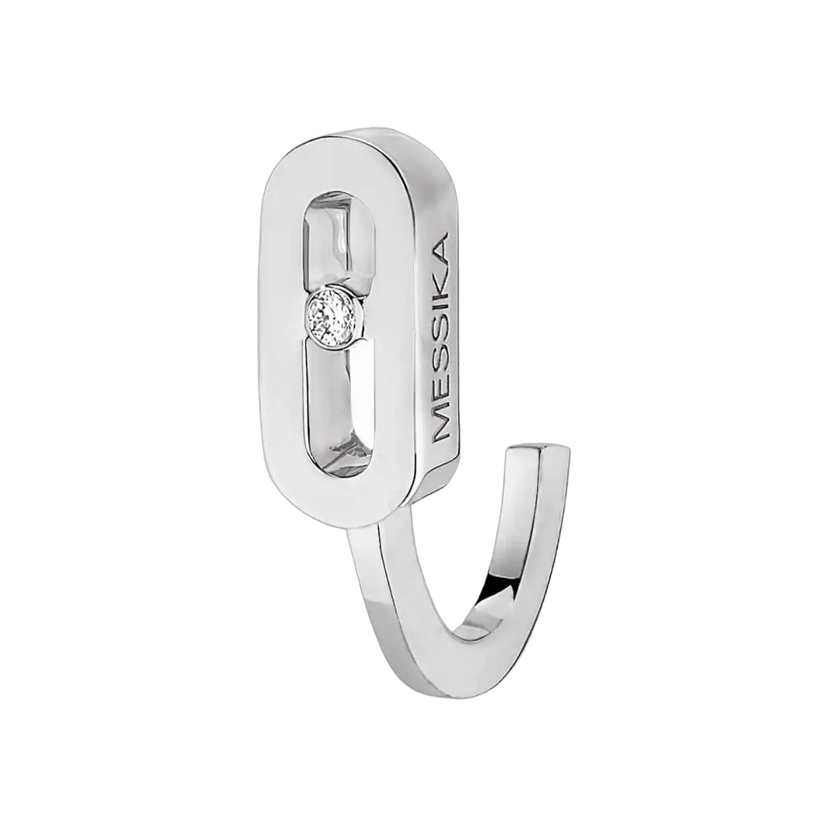 Messika Move UNO Mini Hoops 10050-WG Ohrringe aus Weißgold mit Diamanten