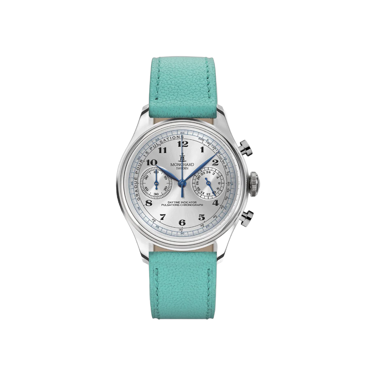 Monchard Pulsations 53043SLO Chronograph Summer Edition Silver Dial 39mm Men's Watch