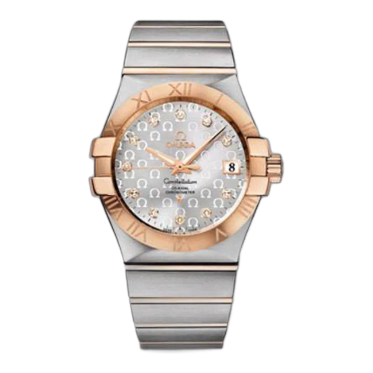 Omega Constellation Stainless Steel & 18Kt Rose Gold 35Mm Ladies Watch