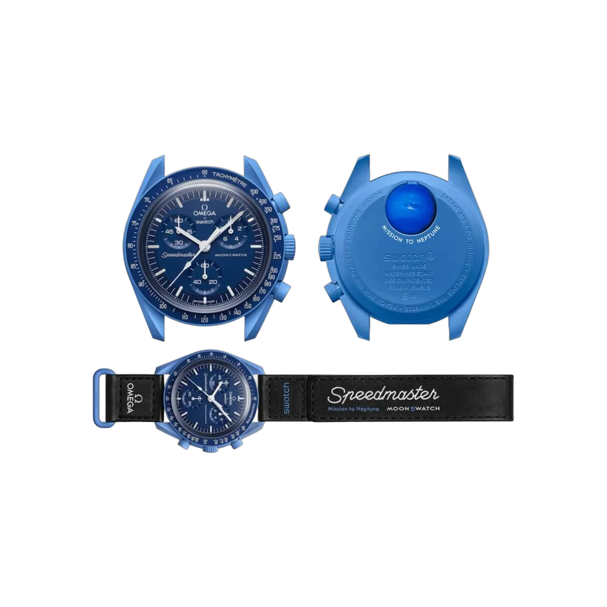 欧米茄 X Swatch 海王星任务 So33N100 Moonswatch 蓝色生物陶瓷