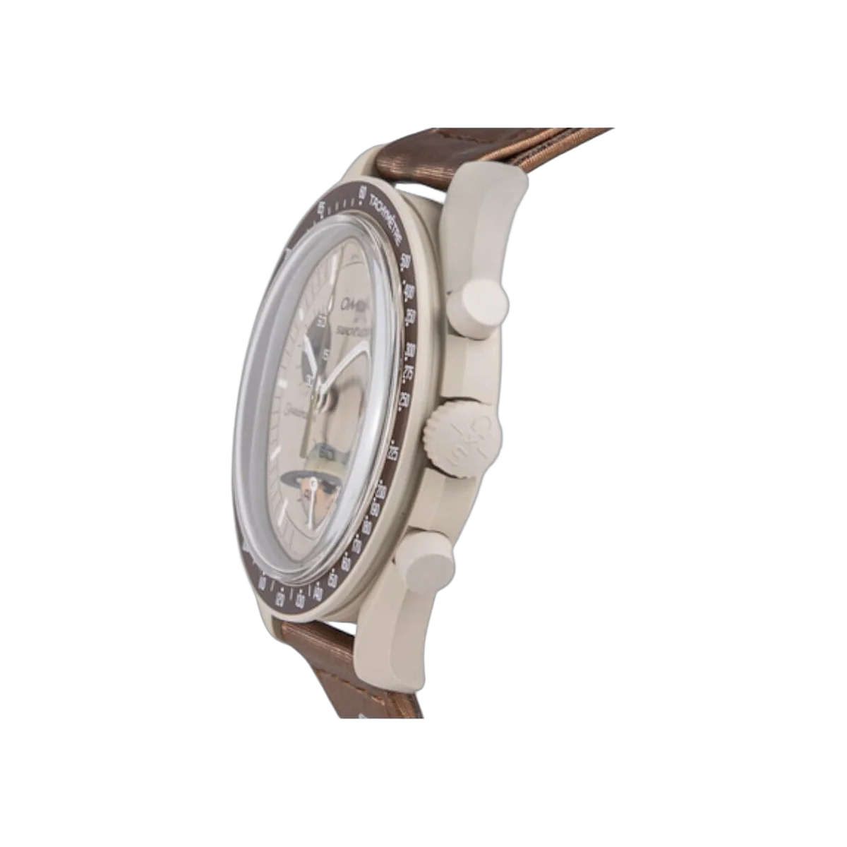Omega X Swatch Mission To Saturn So33T100 Moonswatch Light Brown – additional product photo 4