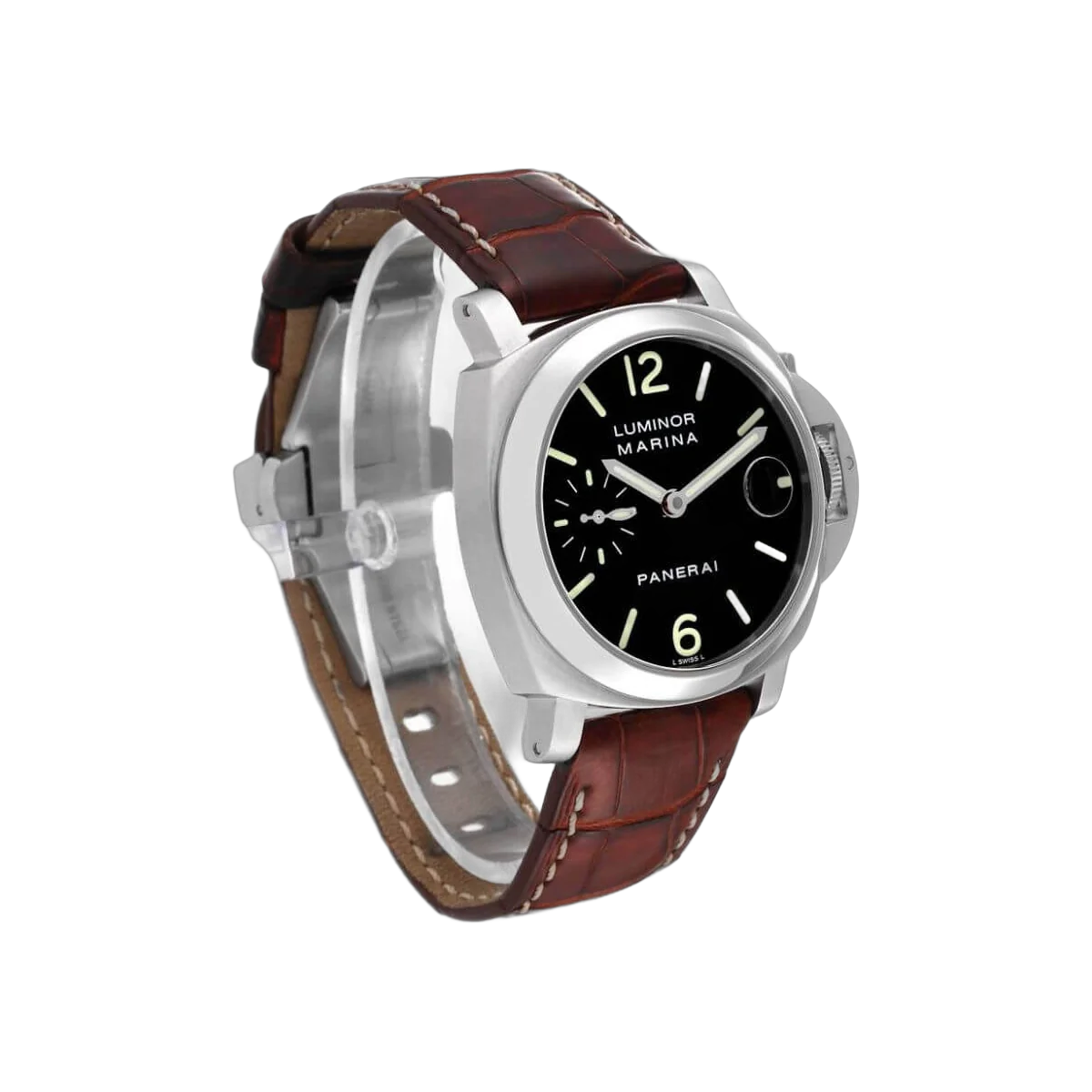 Panerai Contemporary Luminor PAM00048 Edelstahl 40 mm schwarzes Zifferblatt