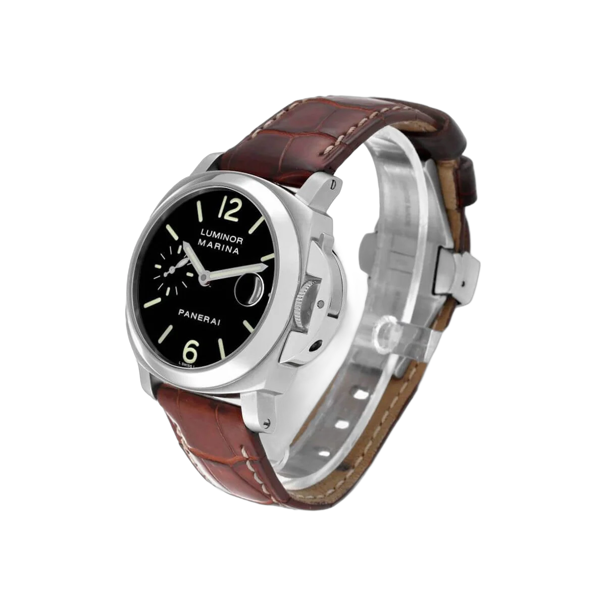 Panerai Contemporary Luminor PAM00048 Edelstahl 40 mm schwarzes Zifferblatt