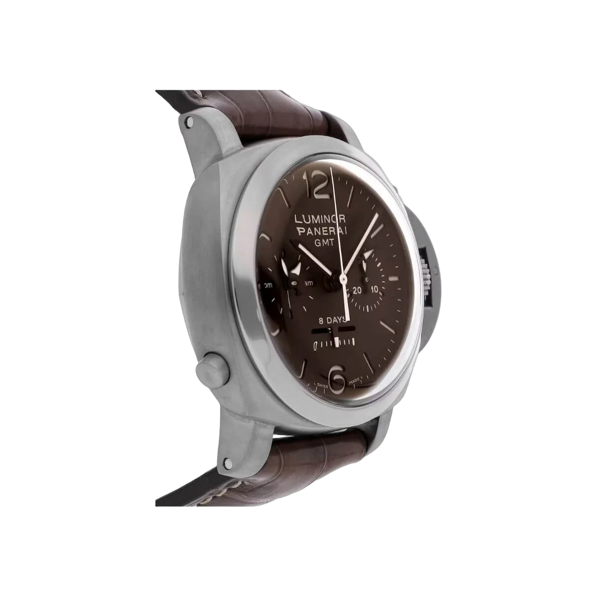 沛纳海 Luminor Chrono Monopulsante 8 Days Gmt 44 毫米钛金属限量版 500 枚男士腕表参考号。帕姆00311