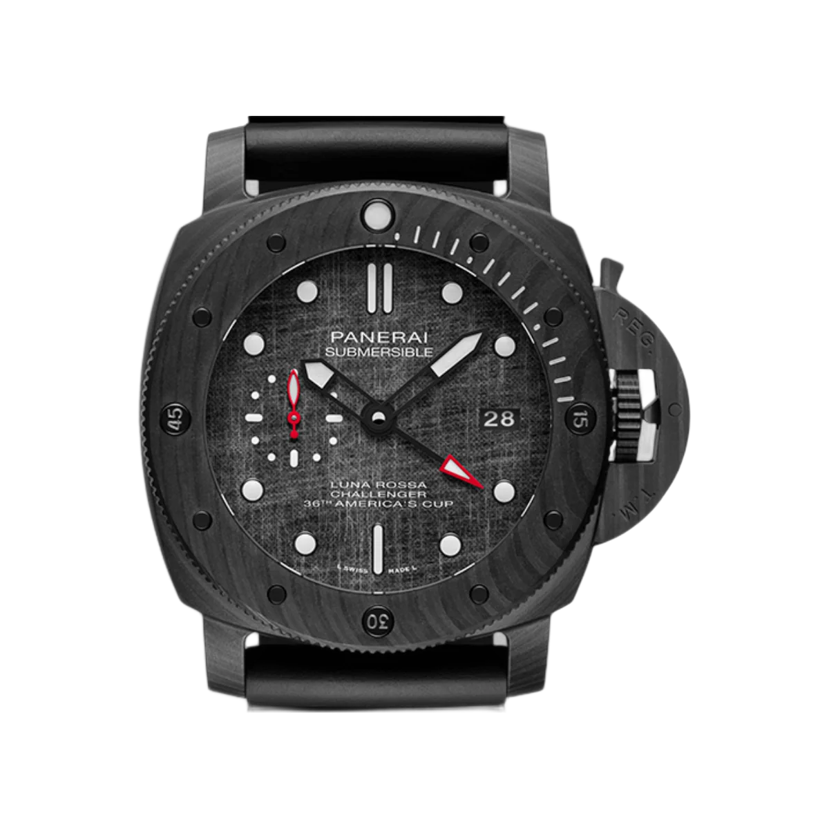 沛纳海 Submersible Luna Rossa PAM01039 Carbotech 47 毫米灰色表盘男士手表