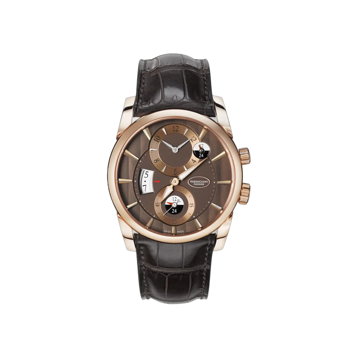 Parmigiani Fleurier Tonda Hemispheres PFC231-1001200-HA1241 Rose Gold 42mm Brown Dial Men's Watch
