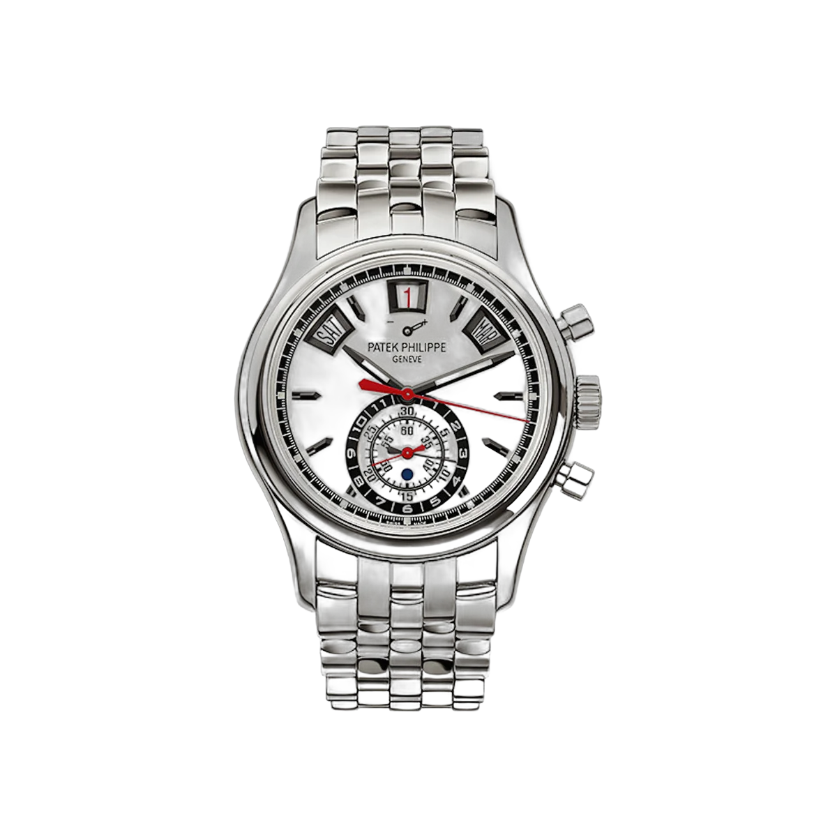Patek Philippe Annual Calendar 5960/1A-001 Edelstahl 40,5mm Silber Opalin Zifferblatt Herrenuhr
