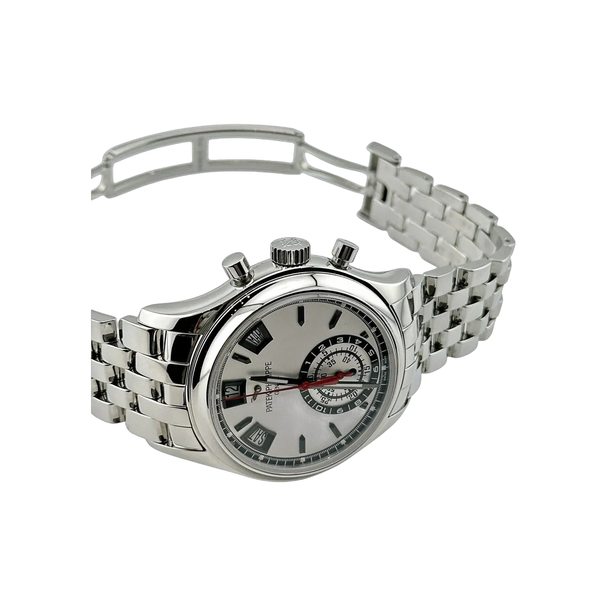 Patek Philippe Annual Calendar 5960/1A-001 Edelstahl 40,5mm Silber Opalin Zifferblatt Herrenuhr