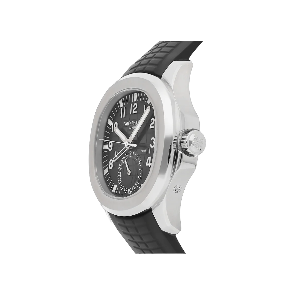 百达翡丽 Aquanaut 5164A-001 双时区 40.8 毫米黑色表盘