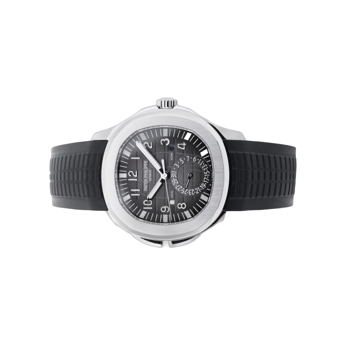 百达翡丽 Aquanaut 5164A-001 双时区 40.8 毫米黑色表盘