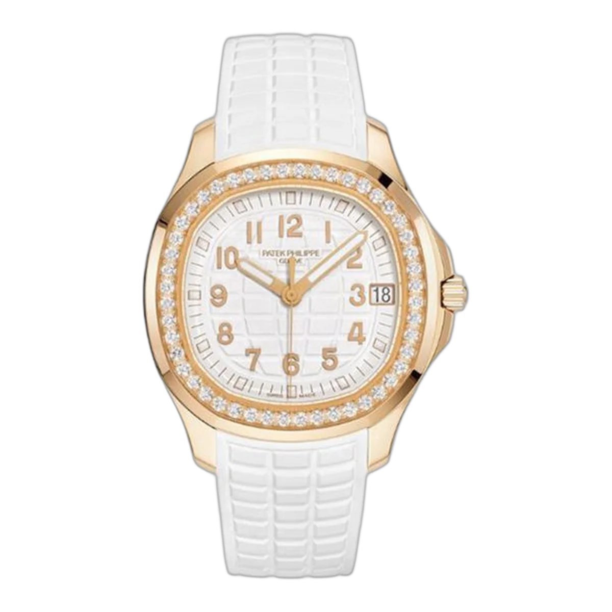 百达翡丽 Aquanaut 5268/200R-001 Luce 18K 玫瑰金白色镶钻表圈