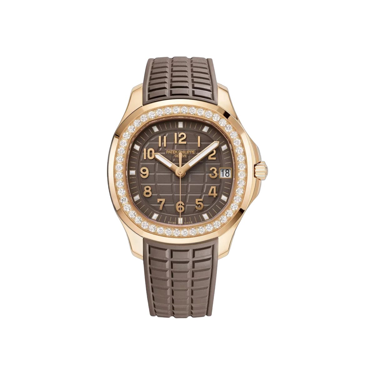 Patek Philippe Aquanaut Luce 5268/200R-010 Rose Gold Taupe Brown Dial 38.8mm Ladies Watch