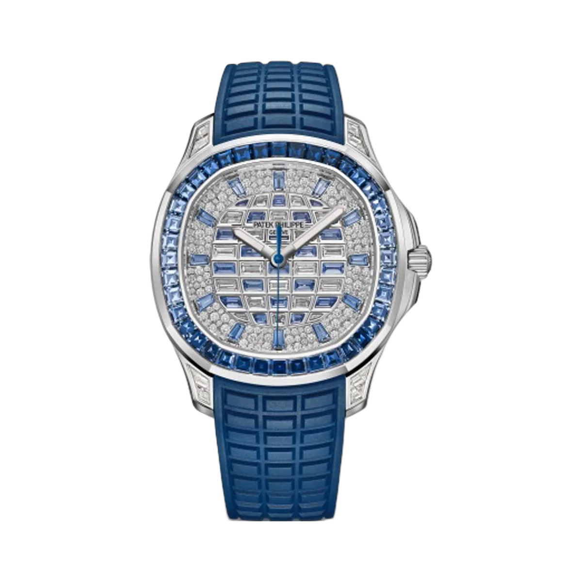 百达翡丽 Aquanaut Luce 5268/461G-001Haute Joaillerie 白金钻石/蓝宝石密钉表盘