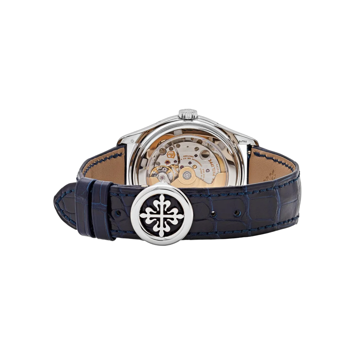 Patek Philippe Complications 5147G-001 Diamond Bezel Annual Calendar Moon Phases 39mm Blue Dial Men's Watch