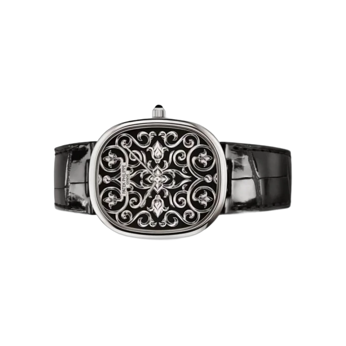 Patek Philippe Golden Ellipse 5738/51G-001 Schwarzes Emailzifferblatt 18K Weißgold