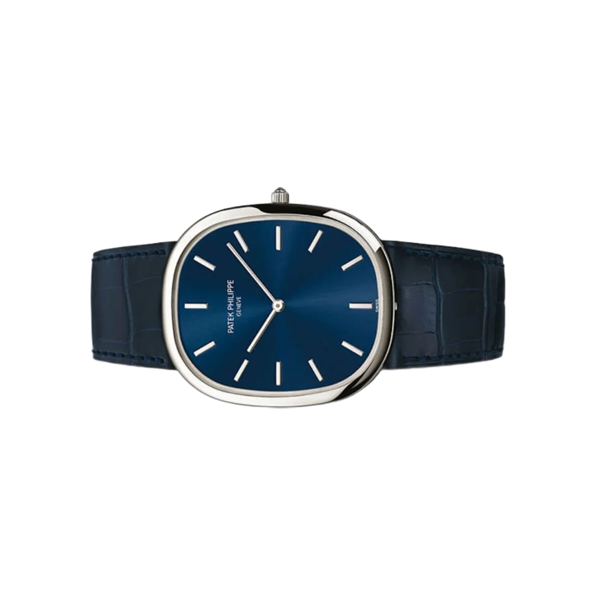 Patek Philippe Golden Ellipse 5738P-001 Blue Gold Sunburst Platinum