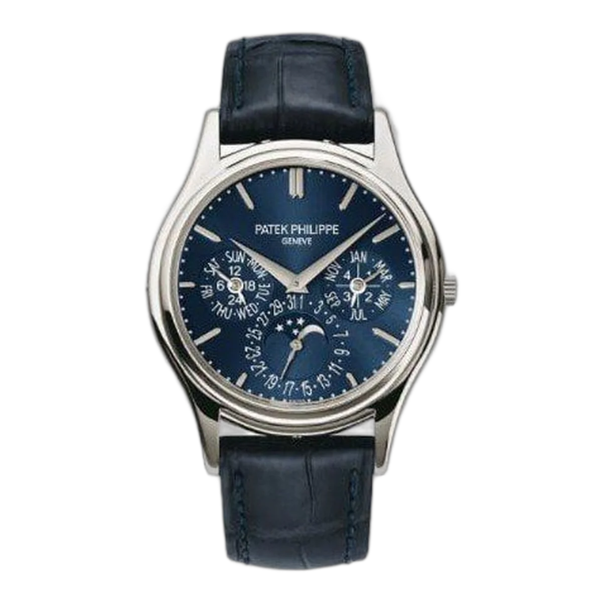 百达翡丽 Grand Complications 5140P-001 白金蓝色表盘男士手表