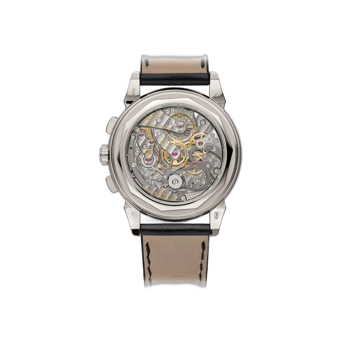 百达翡丽 Grand Complications 5271P-010 铂金镶长方形钻石表圈和表耳黑色表盘 41 毫米男士手表
