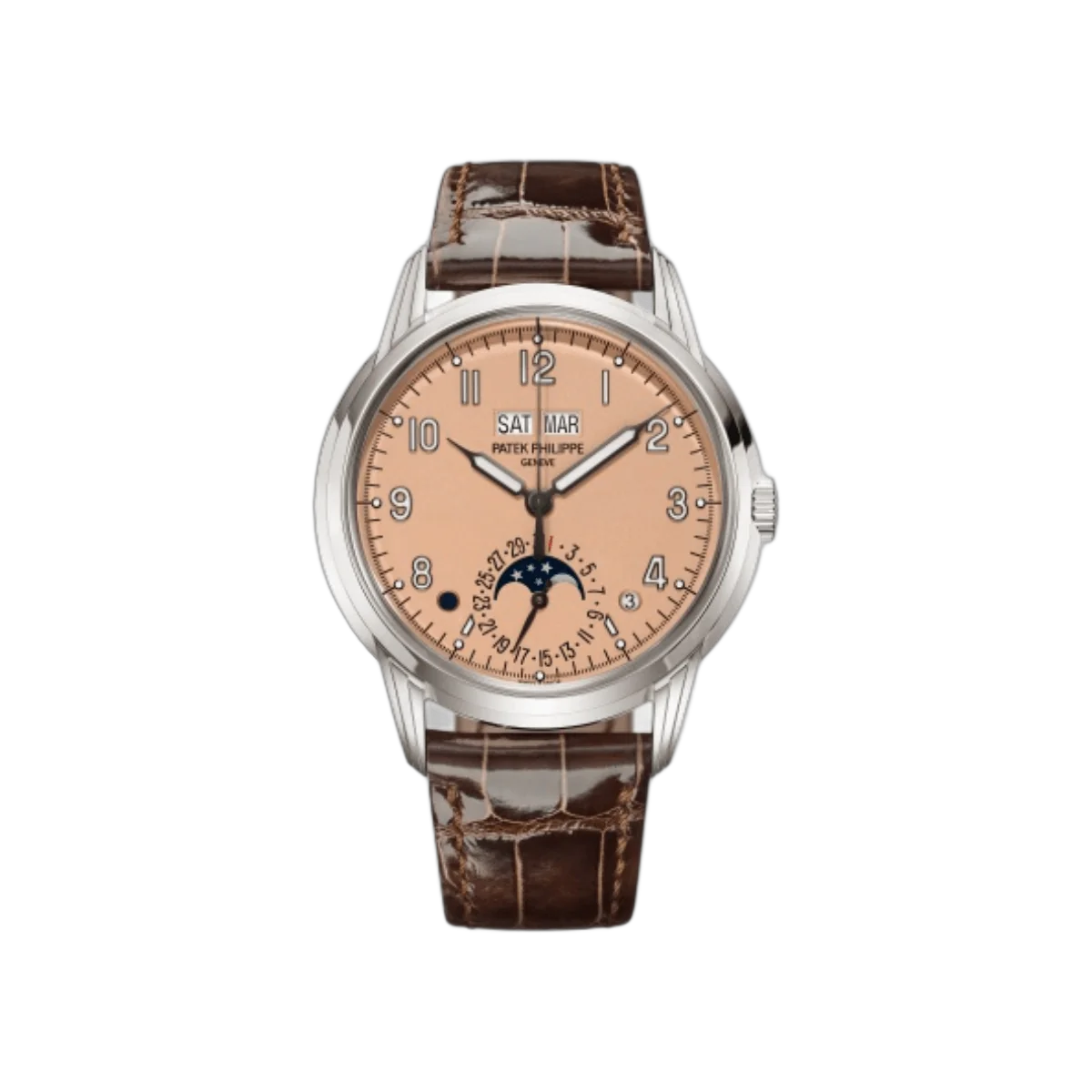 Patek Philippe Grand Complications 5320G-011 Herrenuhr, 18 Karat Weißgold, Lachsfarbenes Zifferblatt, 40 mm