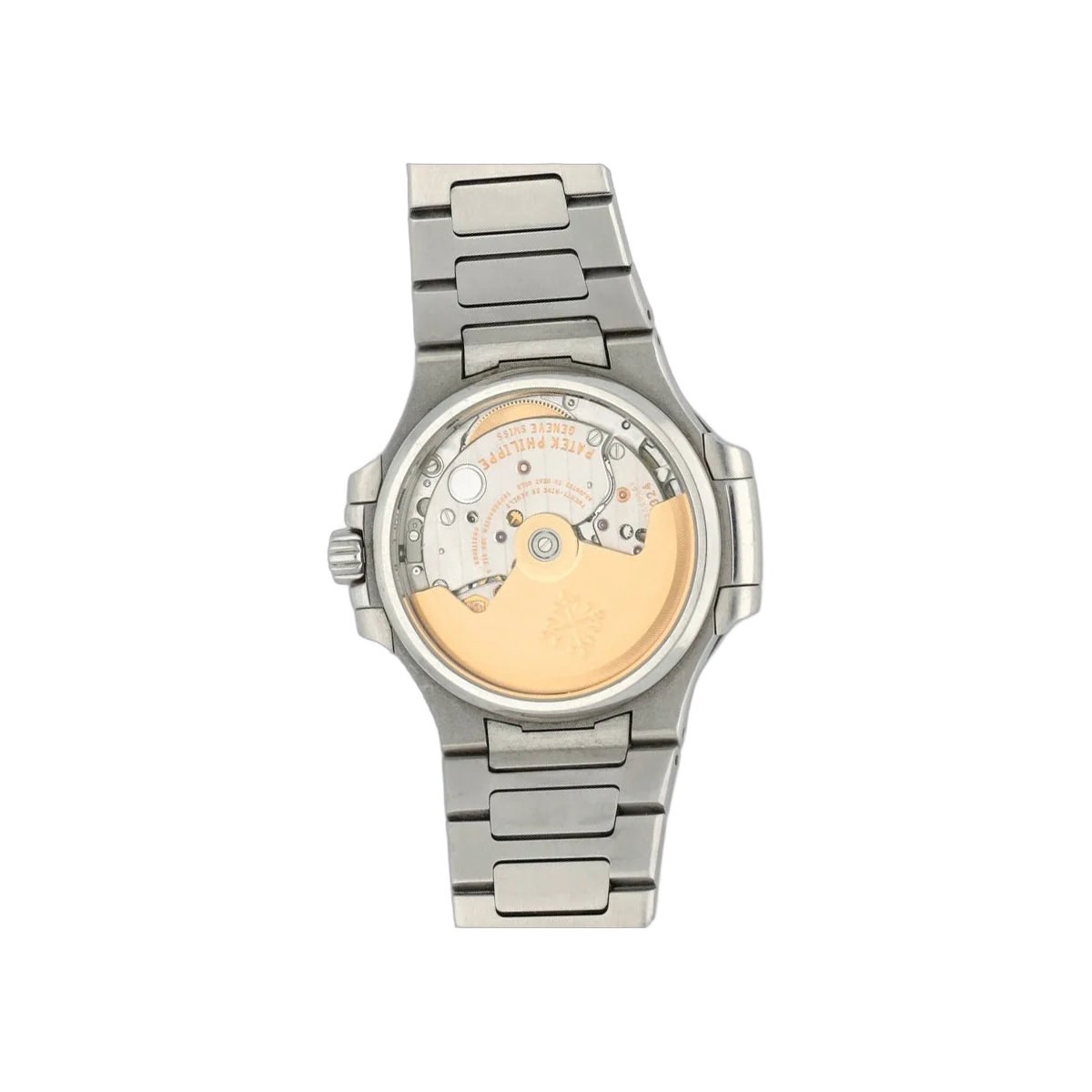Patek Philippe Nautilus 7008/1A-012 Edelstahl Diamantbesetzte Lünette 33,6 mm Tahitianisches Perlmutt Zifferblatt Damenuhr