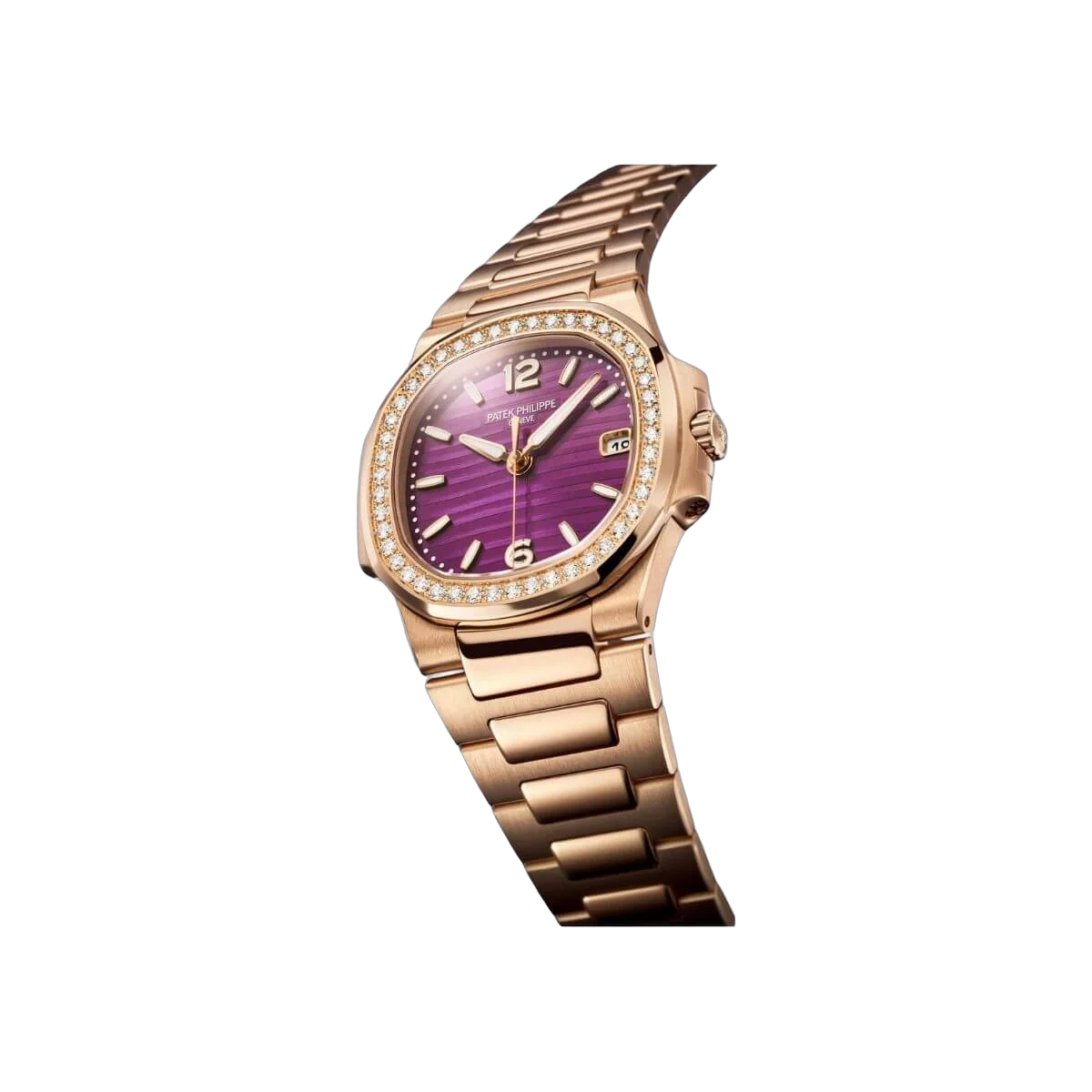 Patek Philippe Nautilus 7010/1R-013 Rose Gold And Diamond Purple Dial