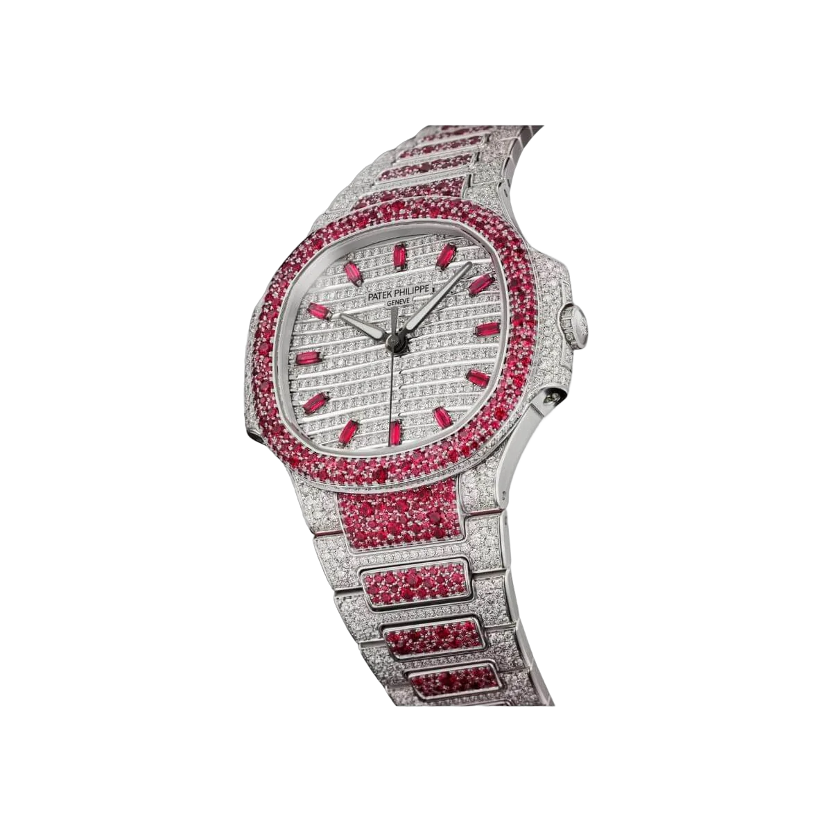 Patek Philippe Nautilus 7118-1452G-001 Haute Joaillerie Diamond Gel 35mm White Dial Womens Watch