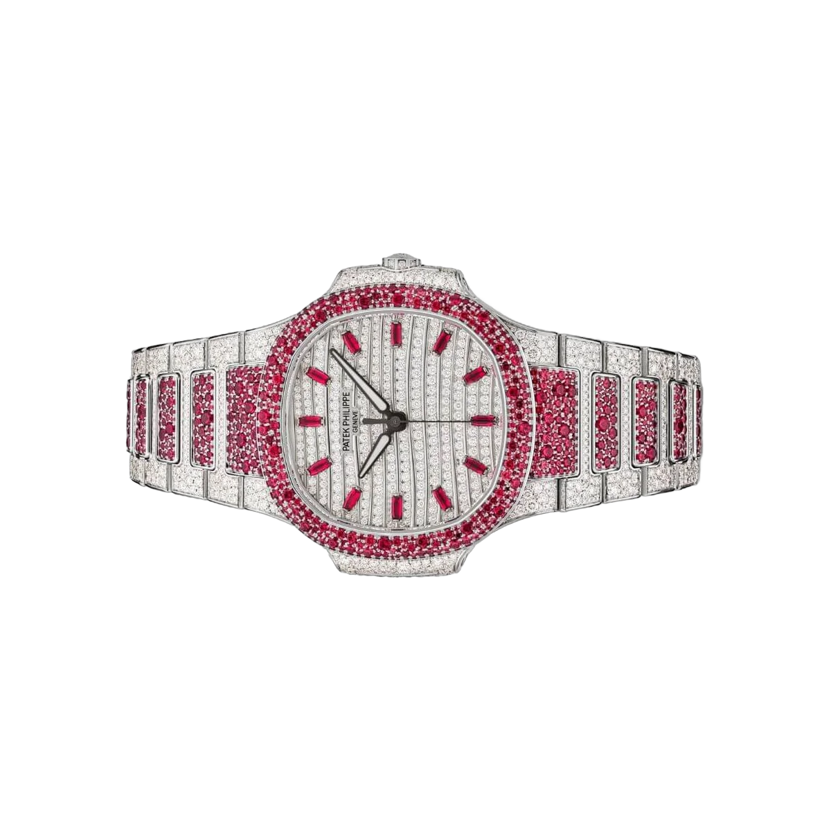 Patek Philippe Nautilus 7118-1452G-001 Haute Joaillerie Diamond Gel 35mm White Dial Womens Watch