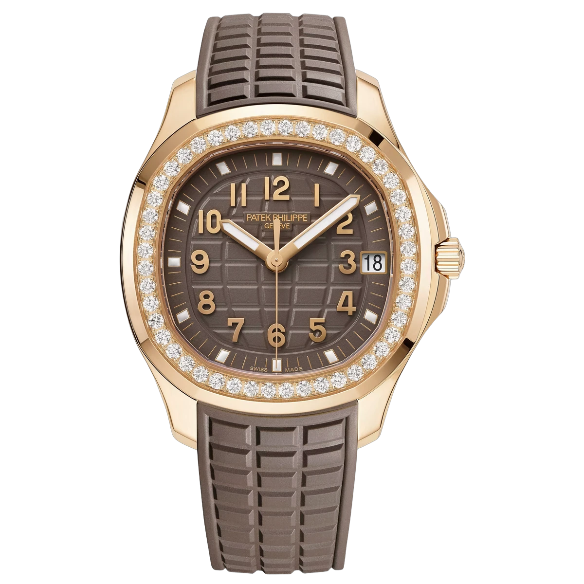 Patek Philippe Aquanaut Luce 5268/200R-010 Rose Gold Taupe Brown Dial 38.8mm Ladies Watch