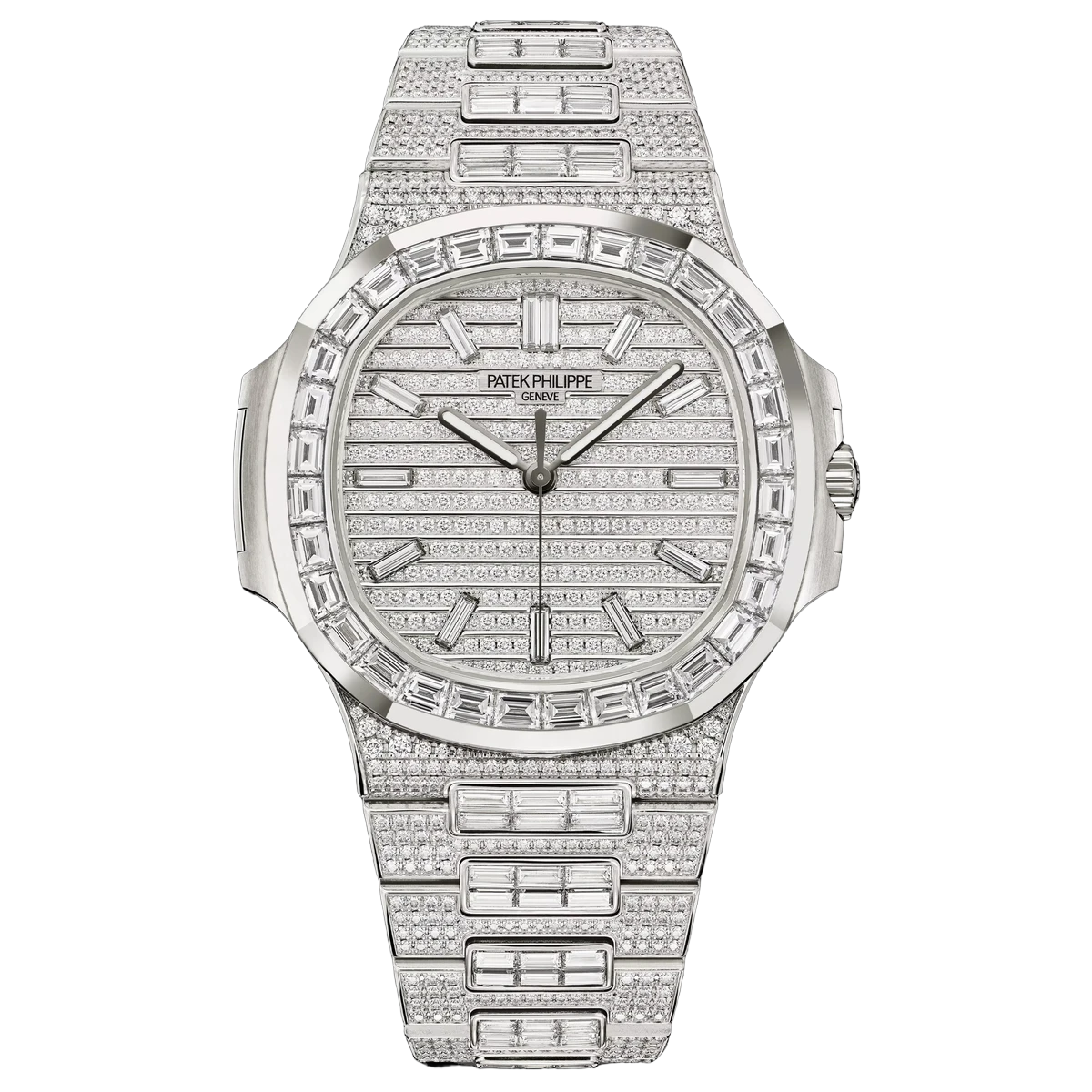 Patek Philippe Nautilus Haute Joaillerie 5811/1460G-001 White Gold Full Diamond 41mm Men's Watch