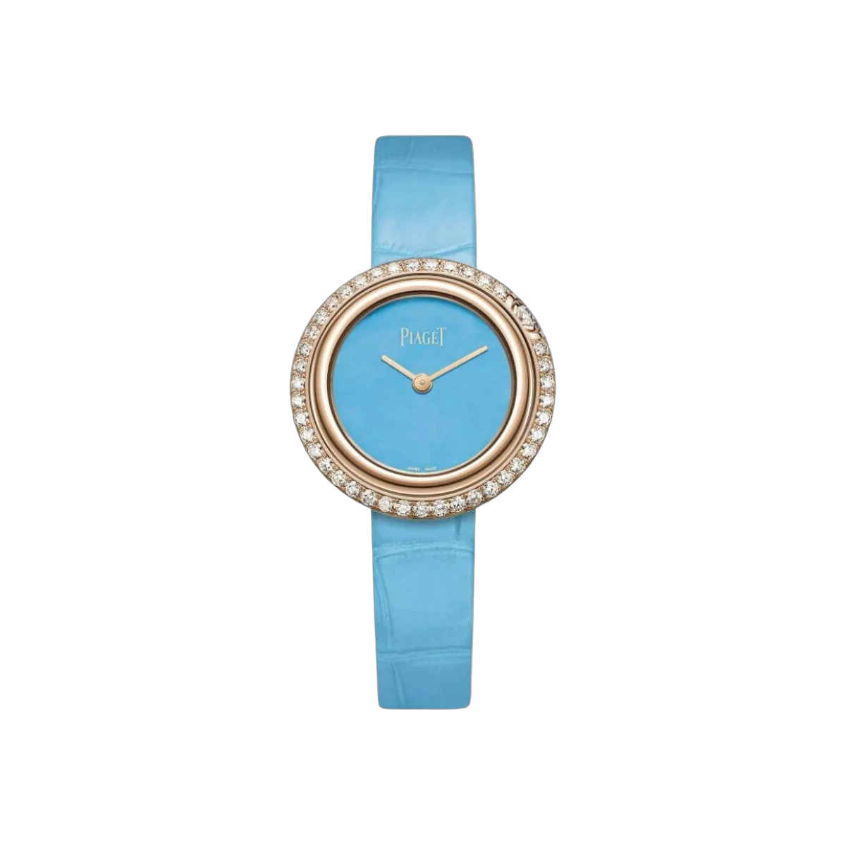 Piaget Possession G0A43089 Quartz RG Turquoise Leather Strap Blue Dial