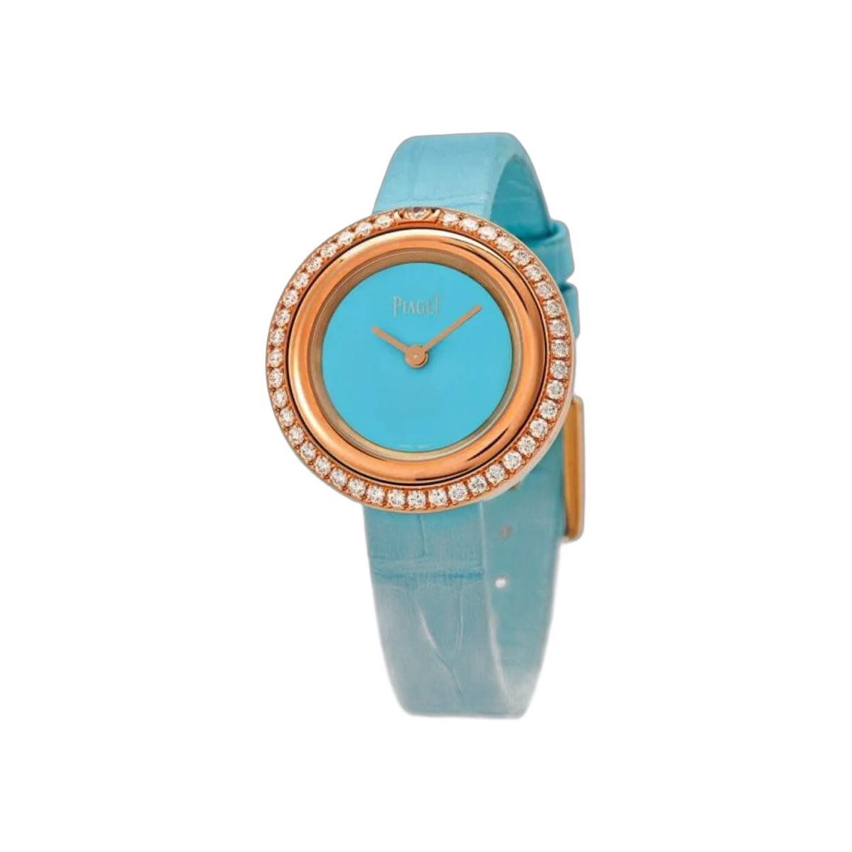 Piaget Possession G0A43089 Quartz RG Turquoise Leather Strap Blue Dial