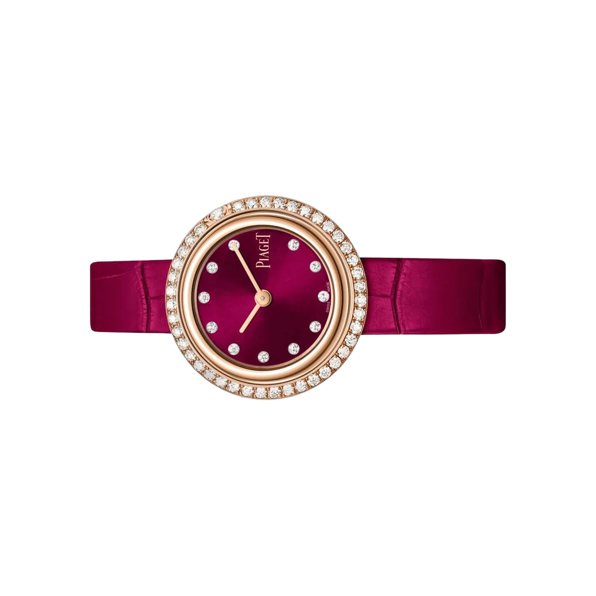 Piaget Possession G0A44096 Quarz Kirschrosa Edelsteinbesetztes Zifferblatt