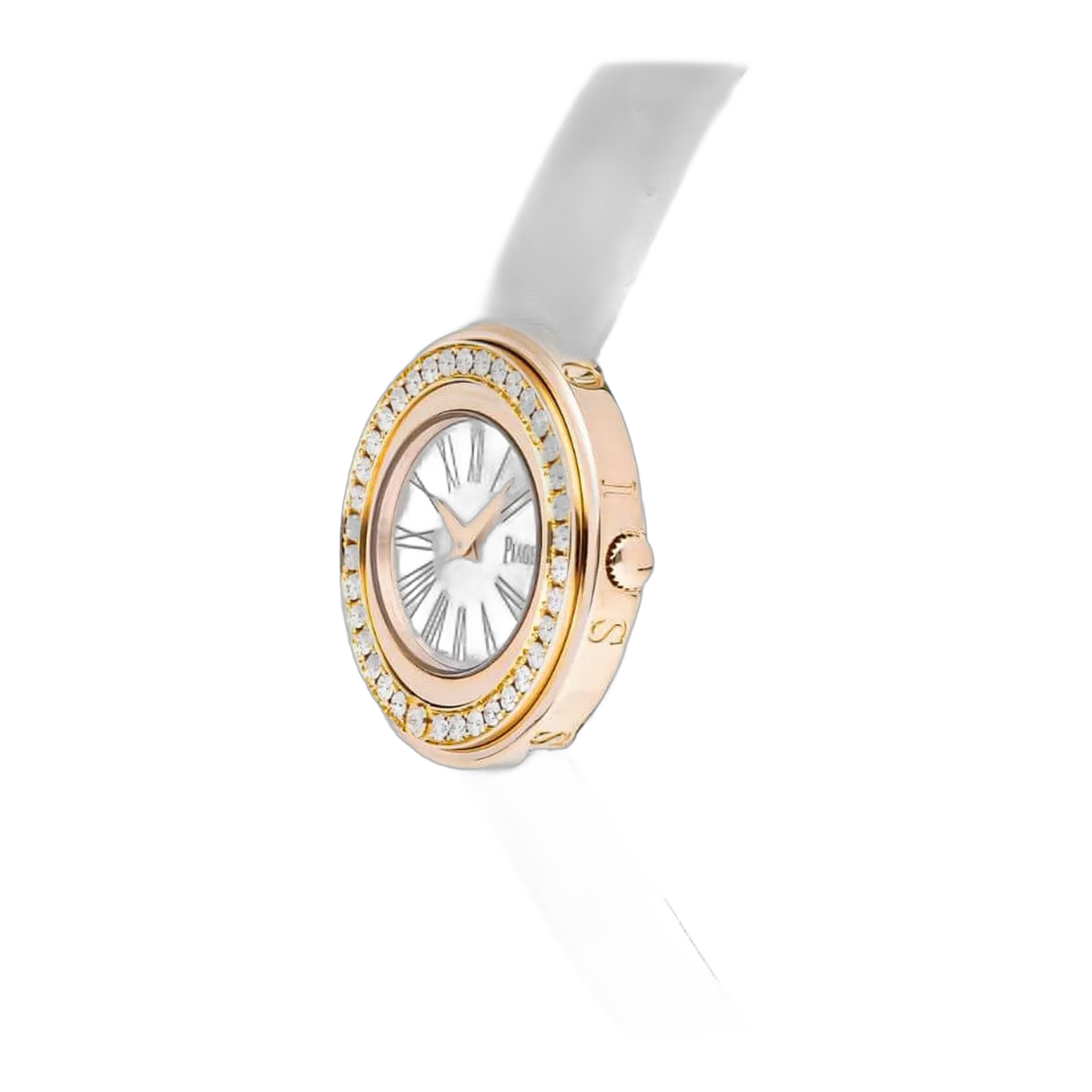 Piaget Possession GOA36188 18kt 玫瑰金镶钻缎面银色表盘