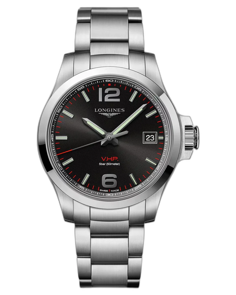 Longines Conquest VHP GMT L3.716.4.56.6 41MM Black Dial Stainless Steel