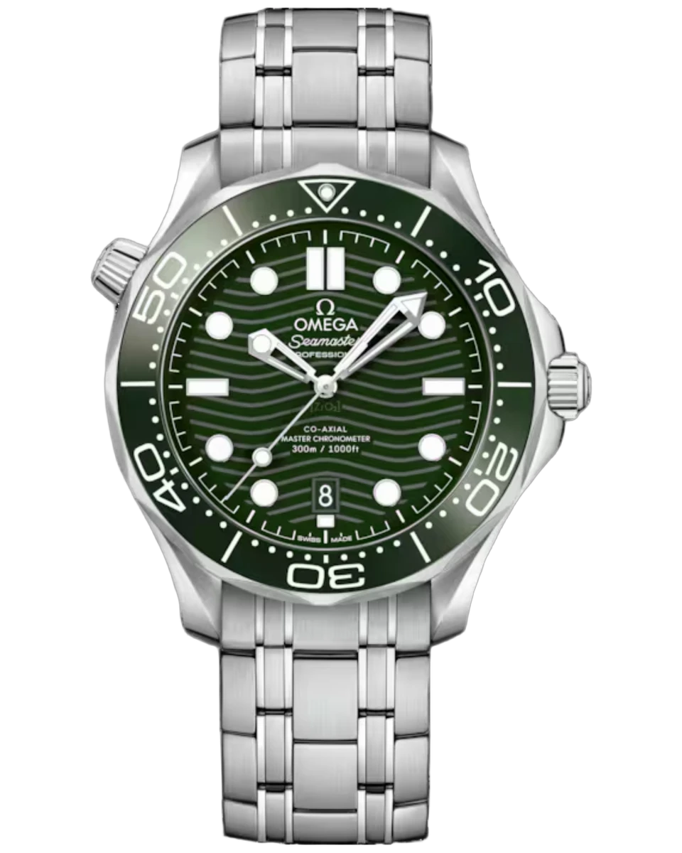 Omega Seamaster Diver 300M Co-Axial Master Chronometer 210.30.42.20.10.001 Green Dial 42mm Stainless Steel