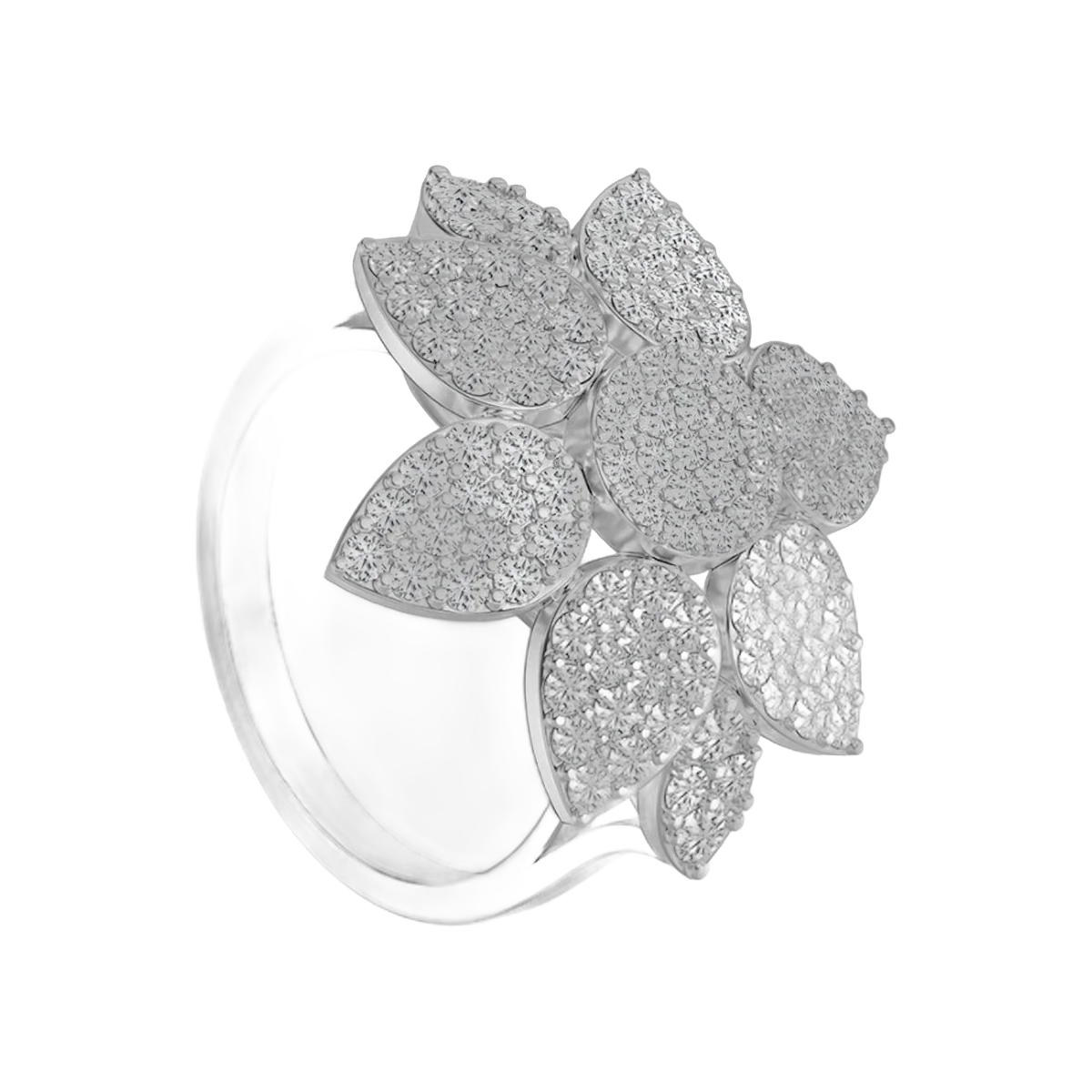 Queen of Vines Diamond Ring -1.48 CTS- HRD-F-G/SI 951R,Total Wt - 6.34gm