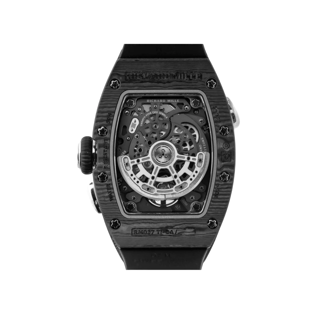 Richard Mille RM 037 TI-CA 自动上链全黑碳 TPT 表盘