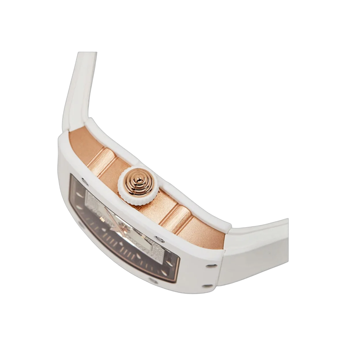 Richard Mille RM 07-01 Damenuhr aus weißer Keramik, 31 mm, weißes Zifferblatt