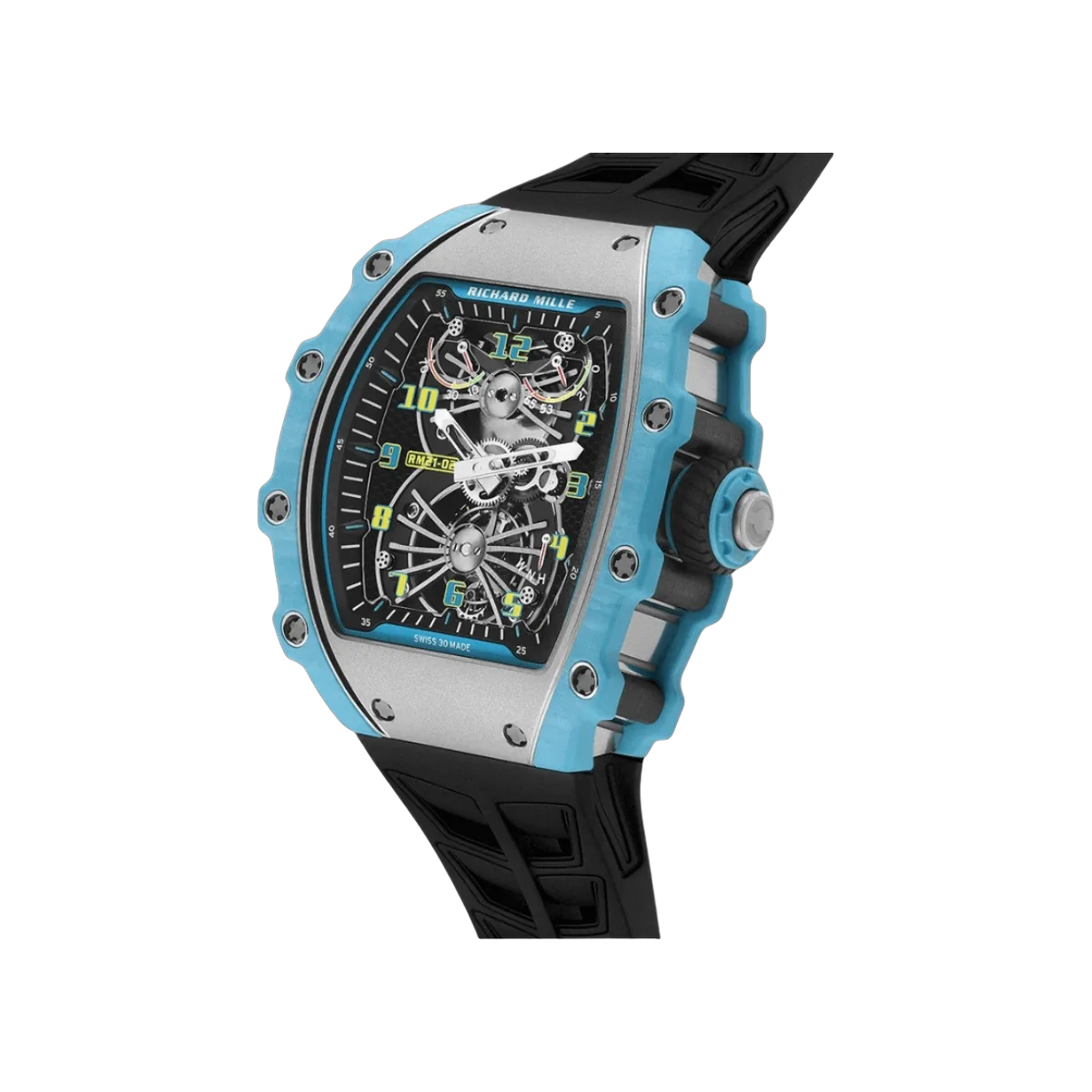 Richard Mille RM 21-02 Blue Handaufzug Tourbillon Aerodyne Limitiert 50 Stück