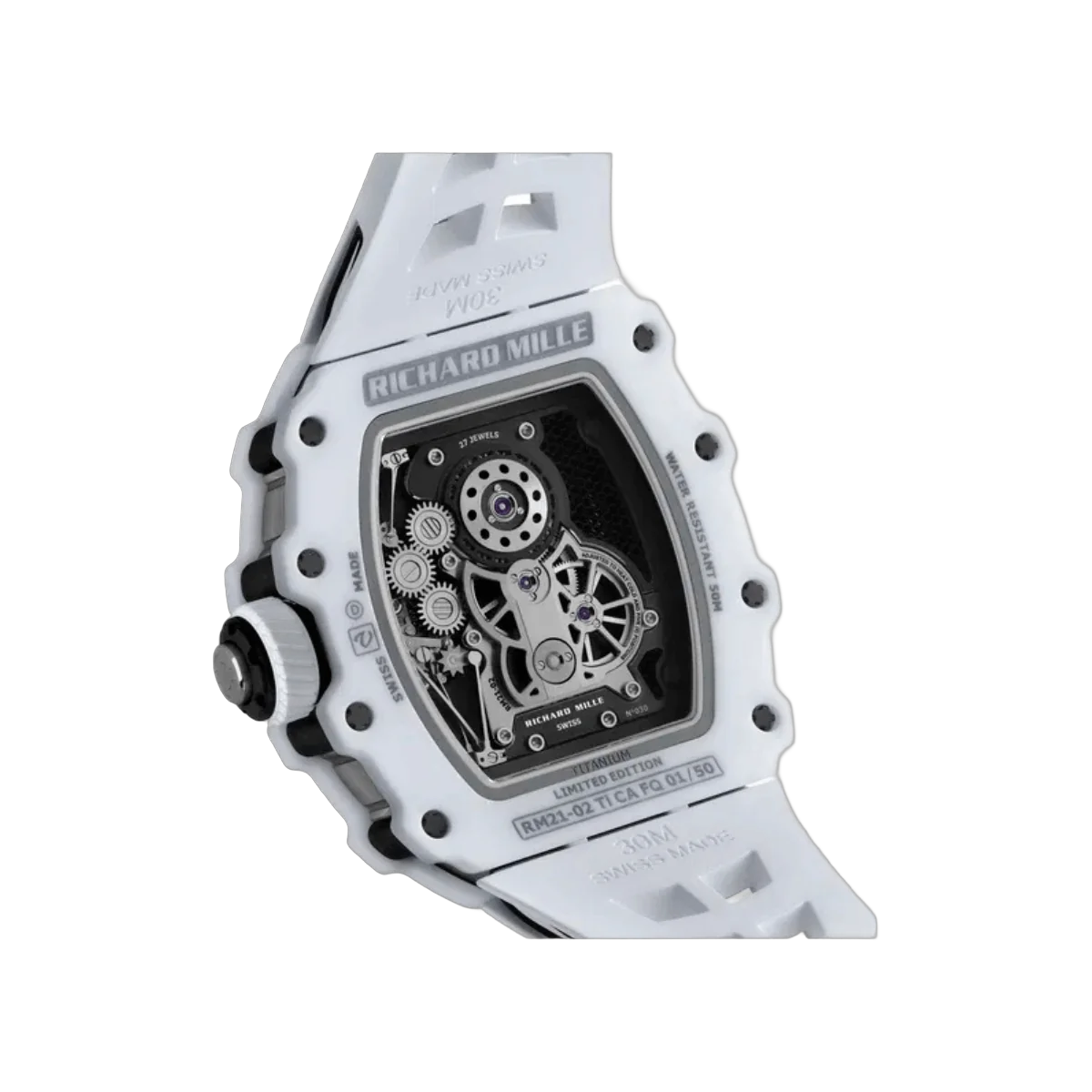 Richard Mille RM 21-02 White Manual Winding Tourbillon Aerodyne Limited Edition 50 Pieces