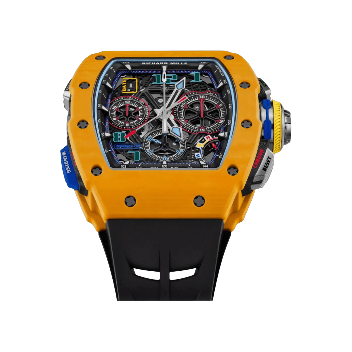 Richard Mille RM 65-01 Automatic Split-Seconds Chronograph Quartz TPT 45mm Skeleton Dial Mens Watch