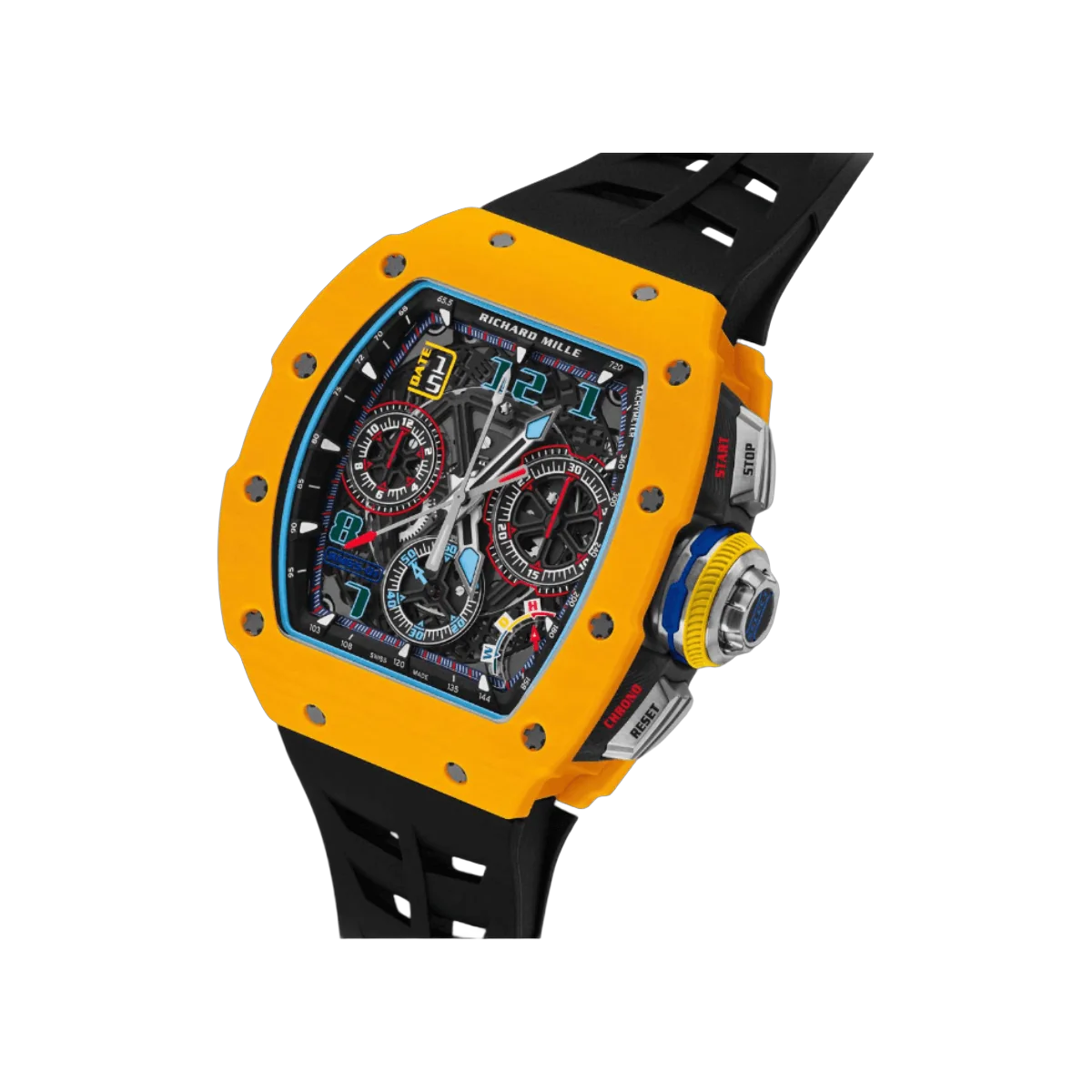 Richard Mille RM 65-01 Automatic Split-Seconds Chronograph Quartz TPT 45mm Skeleton Dial Mens Watch