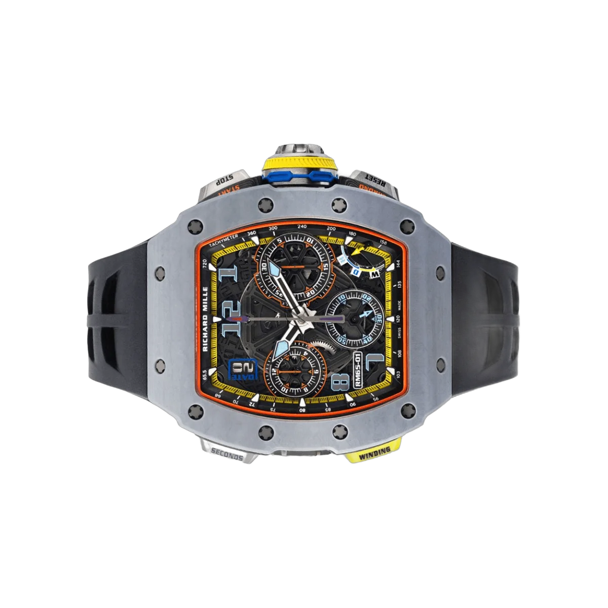 Richard Mille RM 65-01 FQ Schleppzeiger-Chronograph Carbon TPT 50mm Skelettzifferblatt Herrenuhr