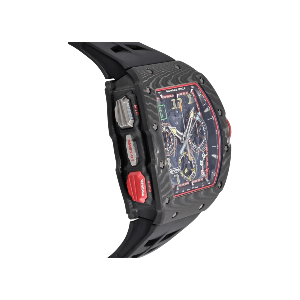 Richard Mille RM 65-01CA Schleppzeiger-Chronograph NTPT Carbon Skelettzifferblatt