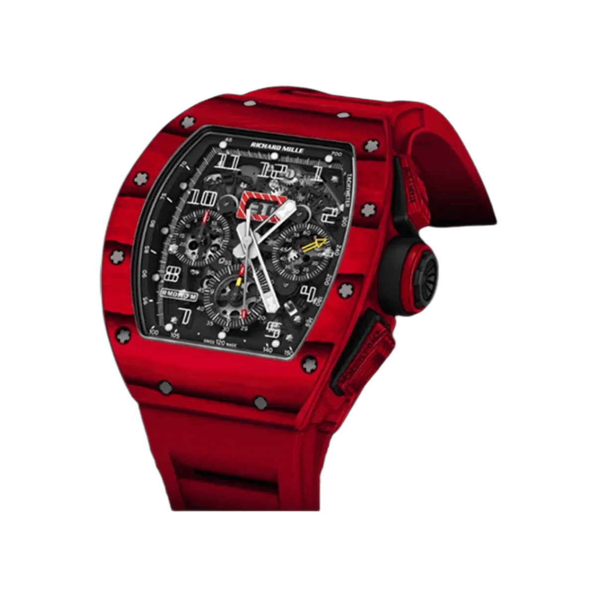 Richard Mille RM011 FQ فيليبي ماسا ريد تي بي تي كوارتز أوتوماتيك فلاي باك كرونوغراف