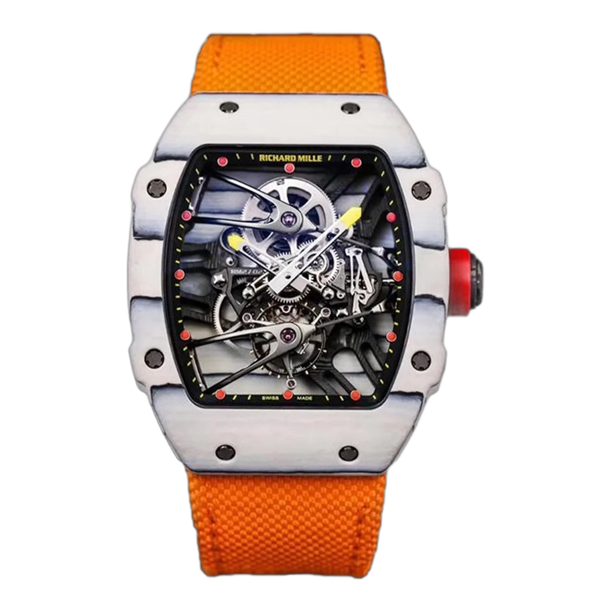 Richard Mille RM27-02 CA FQ Tourbillon Rafael Nadal Orange Fabric Strap