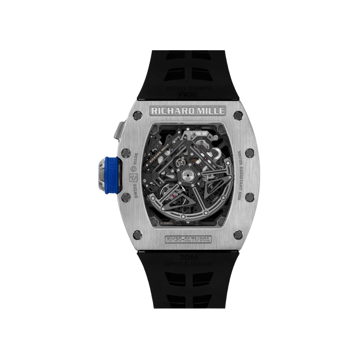 Richard Mille RM30-01 TI Automatic Winding with Declutchable Rotor Titanium 42mm Skeleton Dial Mens Watch