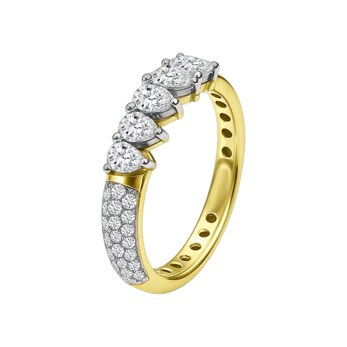 RING- 0.89 CTS-HRD-E-F/VS，A06RS，总重量 - 3.58 克